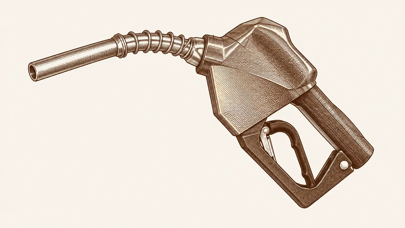 Grabado editorial de una boquilla de combustible, basado en OPW Serie 11